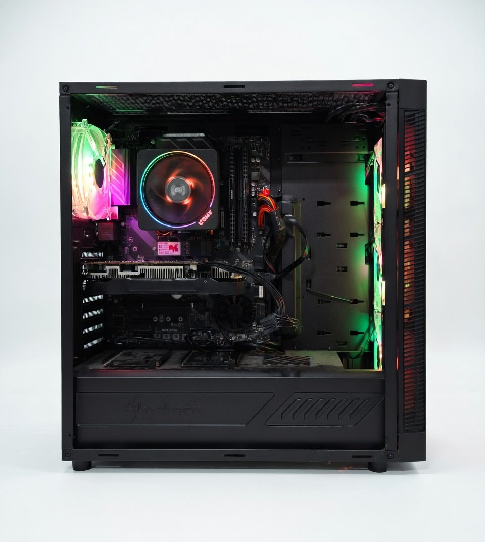 2026/03/10887.jpg Ryzen 7 3800X 16GB RAM 256GB SSD + 500GB HDD RTX 3060 Ti Gaming PC 2. El - Görsel 1