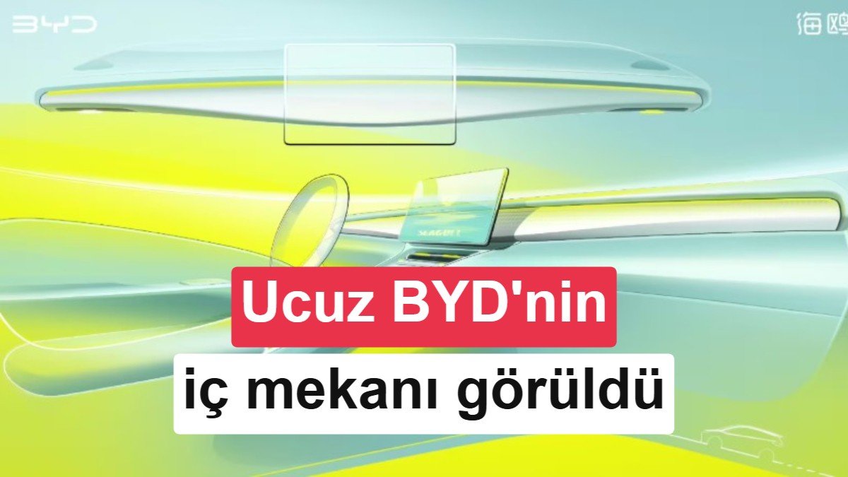 Yeni nesil BYD Seagull'ın resmi iç mekan çizimleri paylaşıldı